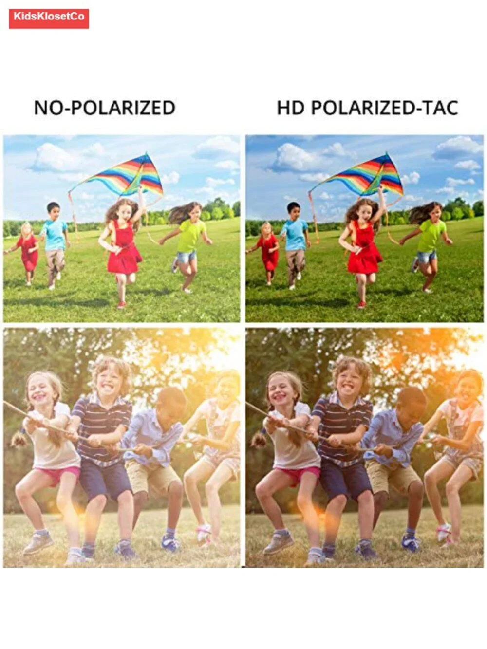 Kids Polarized Sunglasses TPEE Unbreakable Frame Sports Baseball Running Cycling